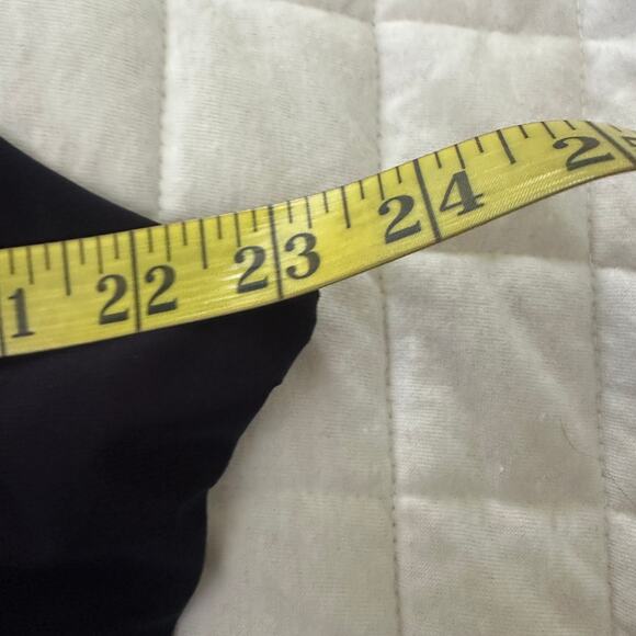 BOSTON PROPER Womens Top XL Navy Blue Halter Banded Bottom Mock Neck Open Back - Picture 8 of 9